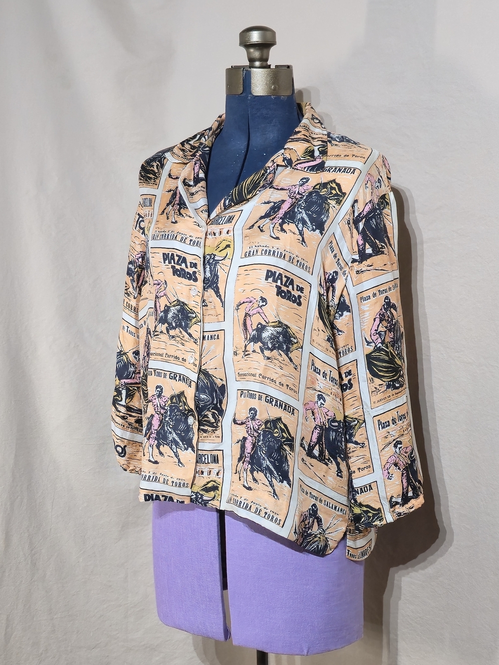 Vintage Rodeo 'Plaza De Toros' Poster Print Blouse